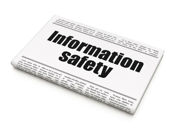 Conceito de segurança: manchete do jornal Segurança da informação — Fotografia de Stock