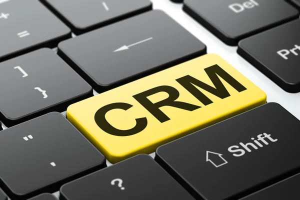 Business concept: CRM on computer keyboard background — Stock Photo, Image