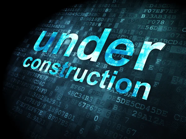 SEO web development concept: Under Construction on digital background — Stock Photo, Image