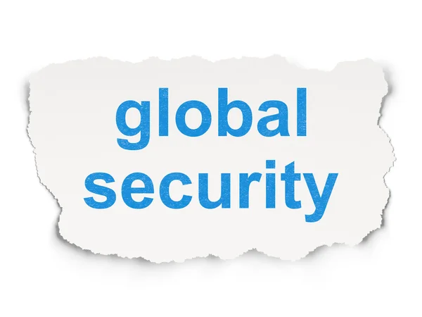 Sicherheitskonzept: Globale Sicherheit auf dem Papier — Stockfoto