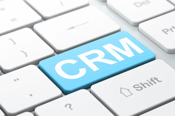 Business concept: CRM on computer keyboard background — Stock Photo, Image