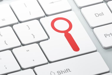 bilgi kavramı: bilgisayar klavye arka plan üzerinde arama