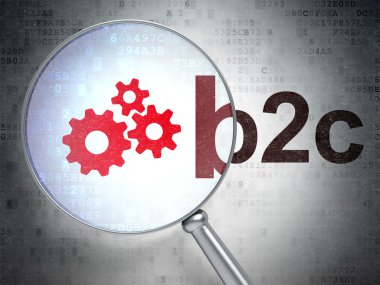 koncepcja finansowania: koła zębate i b2c ze szkła optycznego