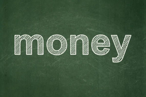 Finans konceptet: pengar på svarta tavlan bakgrund — Stockfoto