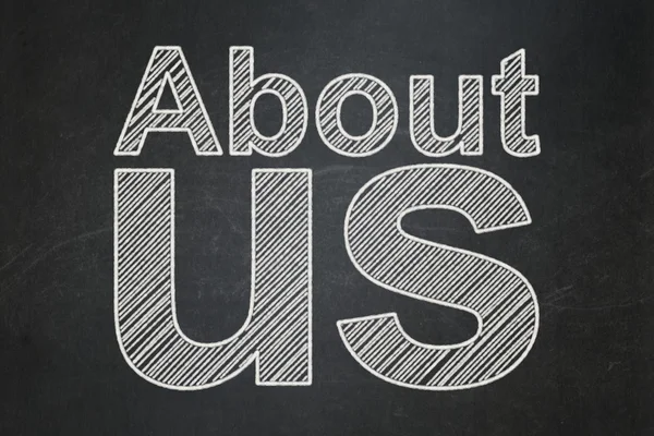 pazarlama kavramı: Kara tahta zemin üzerine Hakkımızda