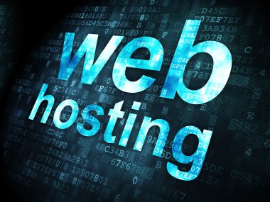 web üzerinde dijital arka planı hosting