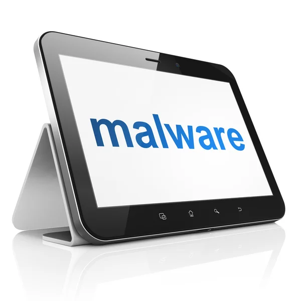 Emniyet konsepti: malware tablet pc bilgisayar — Stok fotoğraf