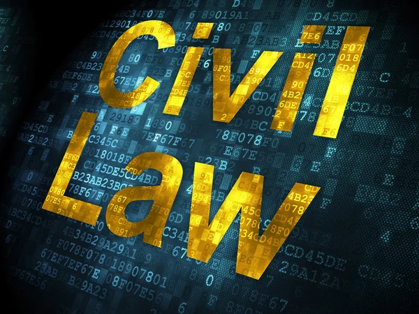 Diritto civile sullo sfondo digitale — Foto Stock