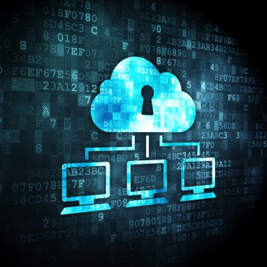 Dijital arka plan bulut ağda