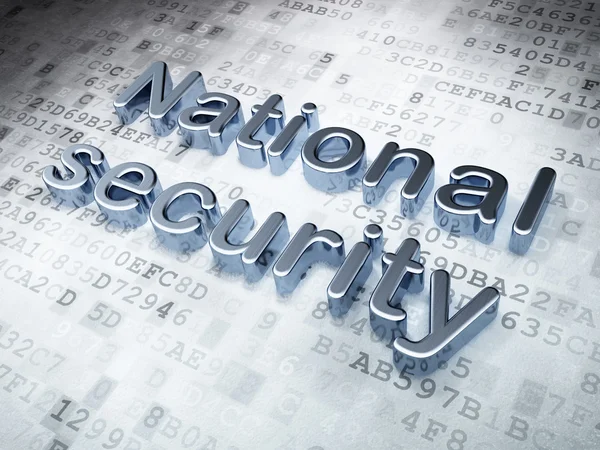 Concetto di sicurezza: Silver National Security su sfondo digitale — Foto Stock