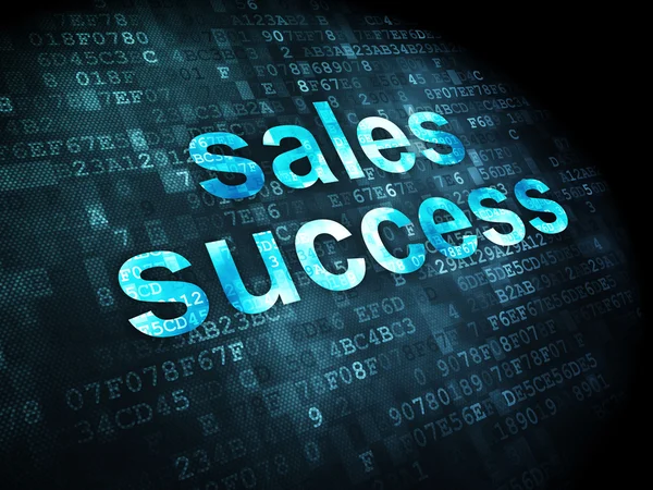 Conceito de publicidade: Sucesso de vendas em fundo digital — Fotografia de Stock