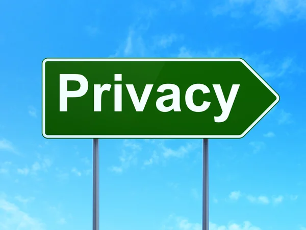 Concetto di privacy: Privacy su sfondo cartello stradale — Foto Stock