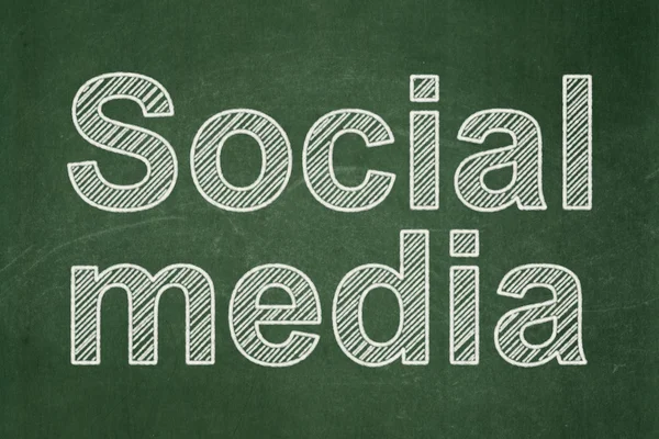 Social media concept: Social Media on chalkboard background — Stock Photo, Image