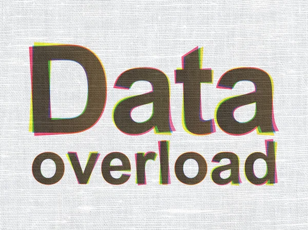 Data concept: Data Overload on fabric texture background — Stock Photo, Image