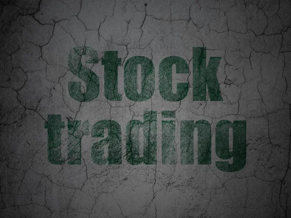 Concept de financement : Stock Trading sur fond de mur grunge — Photo