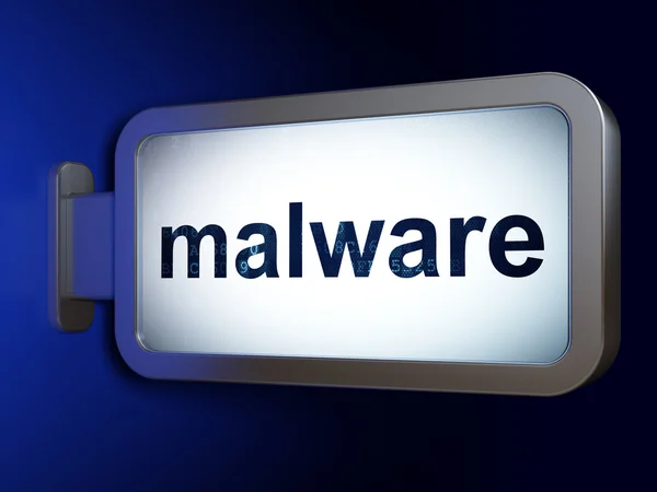 Bezpečnostní koncepce: malware na billboard pozadí — Stock fotografie