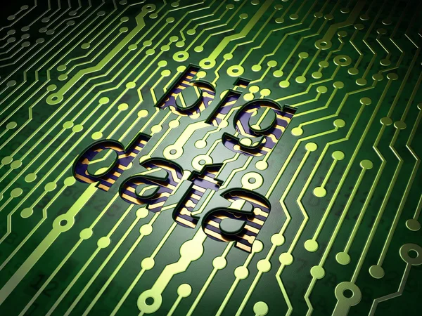 Data concept: Big Data on circuit board background — Stock Photo, Image