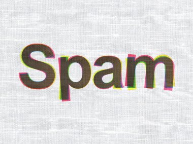 koruma kavramı: kumaş dokusu arka plan üzerinde spam