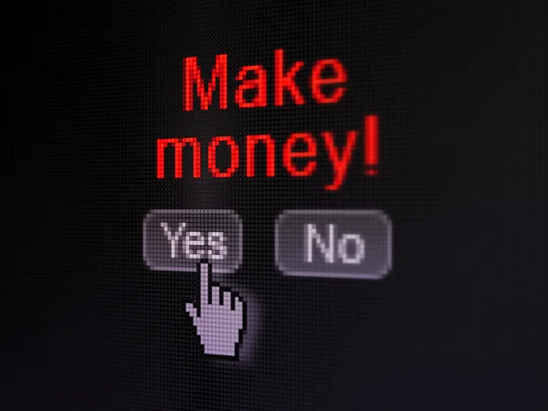 Finance concept: Make Money! on digital computer screen — Stock Photo, Image