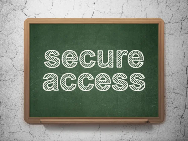 Säkerhetsbegreppet: säker tillgång på svarta tavlan bakgrund — Stockfoto