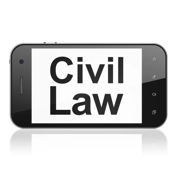 Concept de droit : Droit civil sur smartphone — Photo