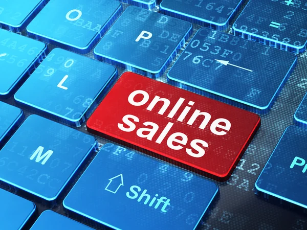 Marketing concept: Online Sales on computer keyboard background — Stock Photo, Image