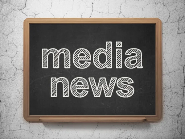 News concept: Media News on chalkboard background — Stock Photo, Image