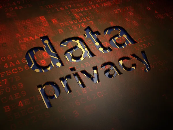 Concept van de privacy: privacy van de gegevens op digitaal schermachtergrond — Stockfoto
