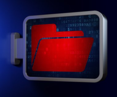 Ekonomi kavramı: billboard arka plan üzerinde klasör