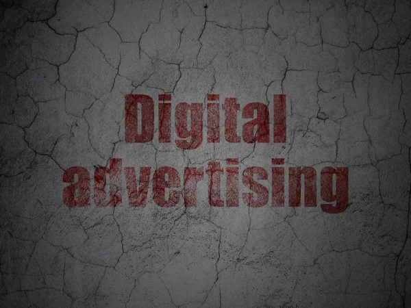 Concepto de marketing: Publicidad digital sobre fondo de pared grunge —  Fotos de Stock