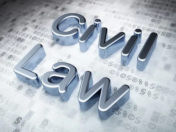 Conceito de lei: Silver Civil Law on digital background — Fotografia de Stock