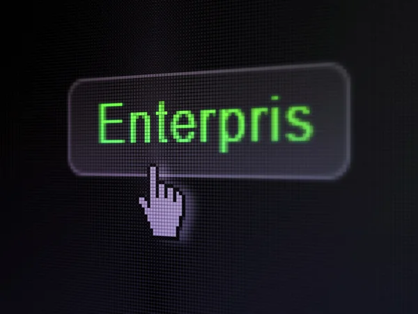 Finance concept: Enterprise on digital button background — Stock Photo, Image