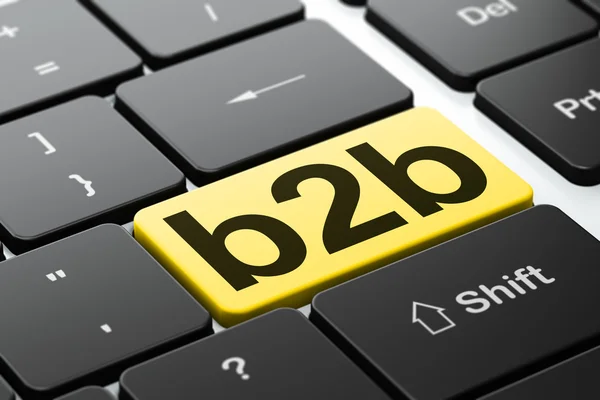 Business-Konzept: b2b auf Computer-Tastatur Hintergrund — Stockfoto