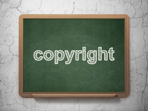 Law concept: Copyright on chalkboard background — Stock Photo, Image