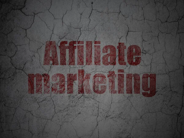 Business concept: Affiliate Marketing su sfondo grunge wall — Foto Stock