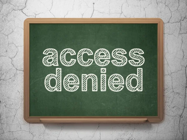 Security concept: Access Denied on chalkboard background — Stock Photo, Image