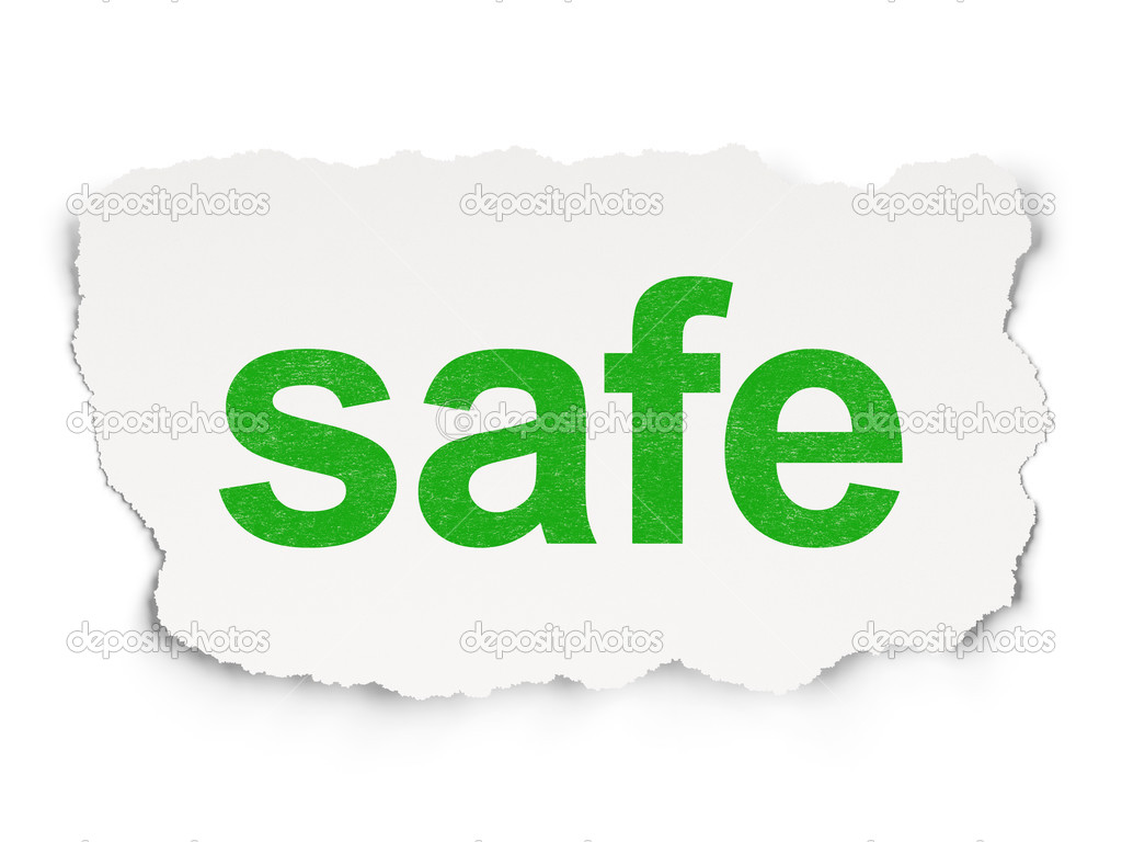 Privacy concept: Safe on Paper background