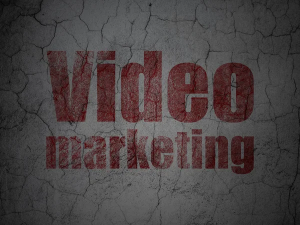 Finance concept: Video Marketing on grunge wall background — Stock Photo, Image