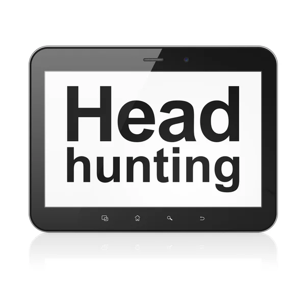 Finance concept: Head Hunting on tablet pc computer — Stock Photo, Image