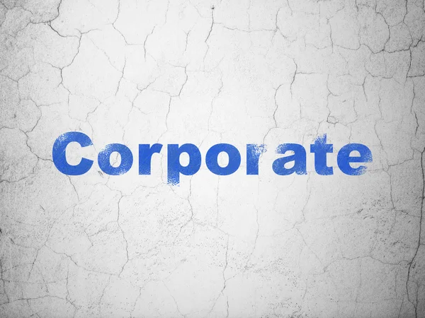 Business concept: Corporate on wall background — Stock Photo, Image