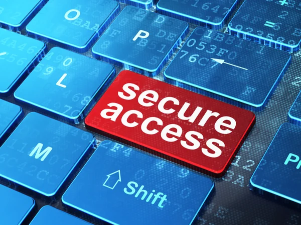 Концепция конфиденциальности: Безопасный доступ на фоне клавиатуры компьютера — стоковое фото
