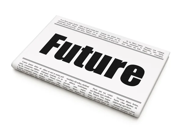 Concetto di tempo: titolo del giornale Future — Foto Stock