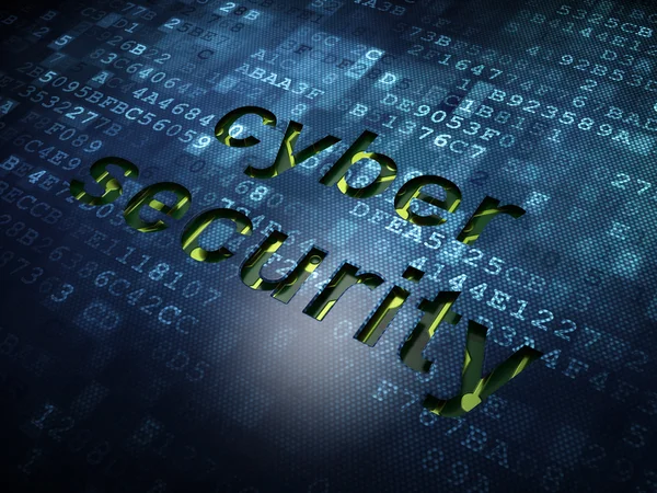 Security concept: Cyber Security on digital screen background — Stock Photo, Image