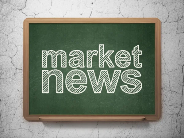 Концепция новостей: Новости рынка на фоне доски — стоковое фото