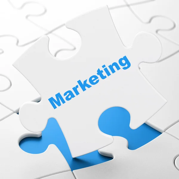 Koncepcja marketingu: marketing tło układanki — Zdjęcie stockowe