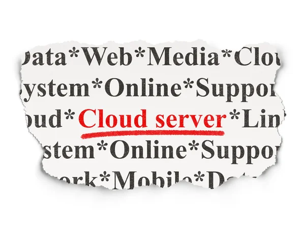 Cloud computing koncepce: Cloud Server na pozadí — Stock fotografie