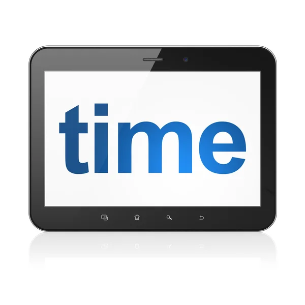 Concetto di tempo: Tempo sul computer tablet pc — Foto Stock