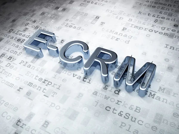 Business concept: Silver E-CRM on digital background — Stock Photo, Image