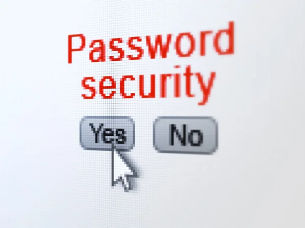 隐私权的概念： 数字计算机屏幕上的密码安全 — 图库照片