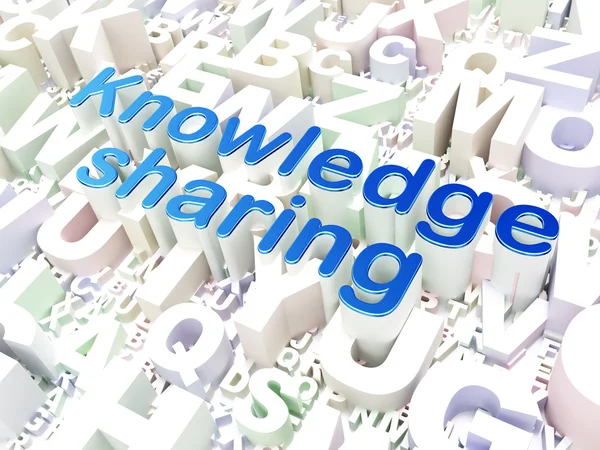 Education concept: Knowledge Sharing on alphabet background — Stock Photo, Image